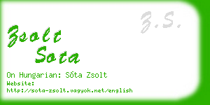 zsolt sota business card